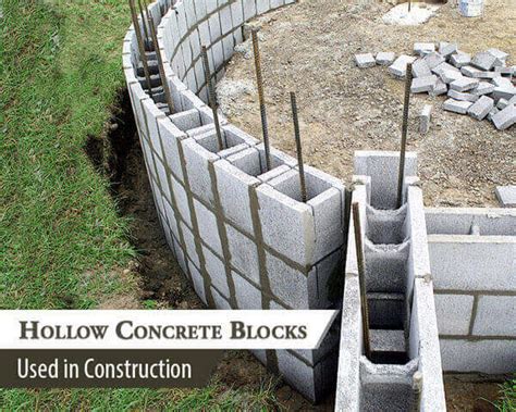 Concrete Hollow Blocks and Applications in Construction .
